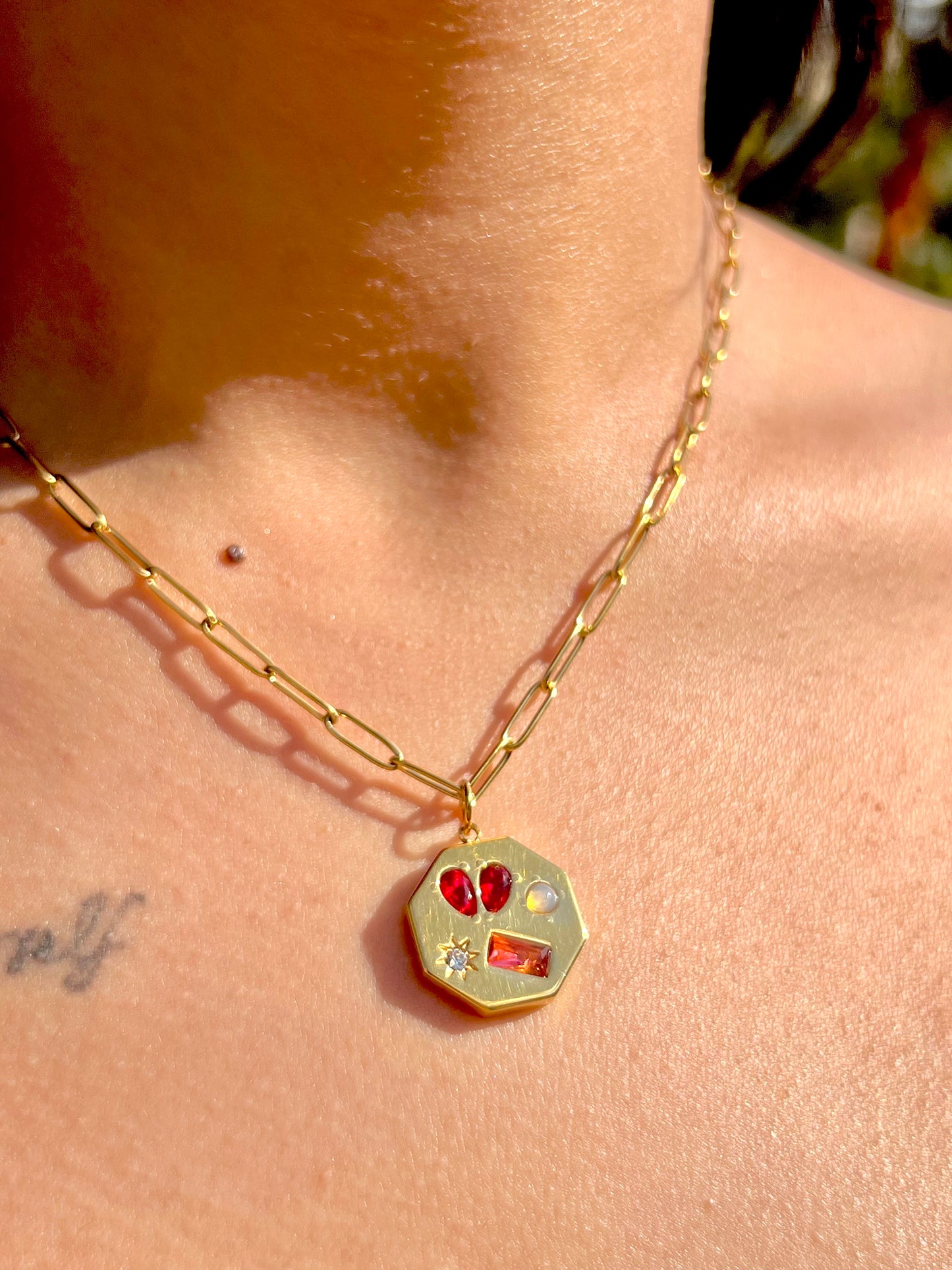 ✨ Gemstone Charm Necklace ✨