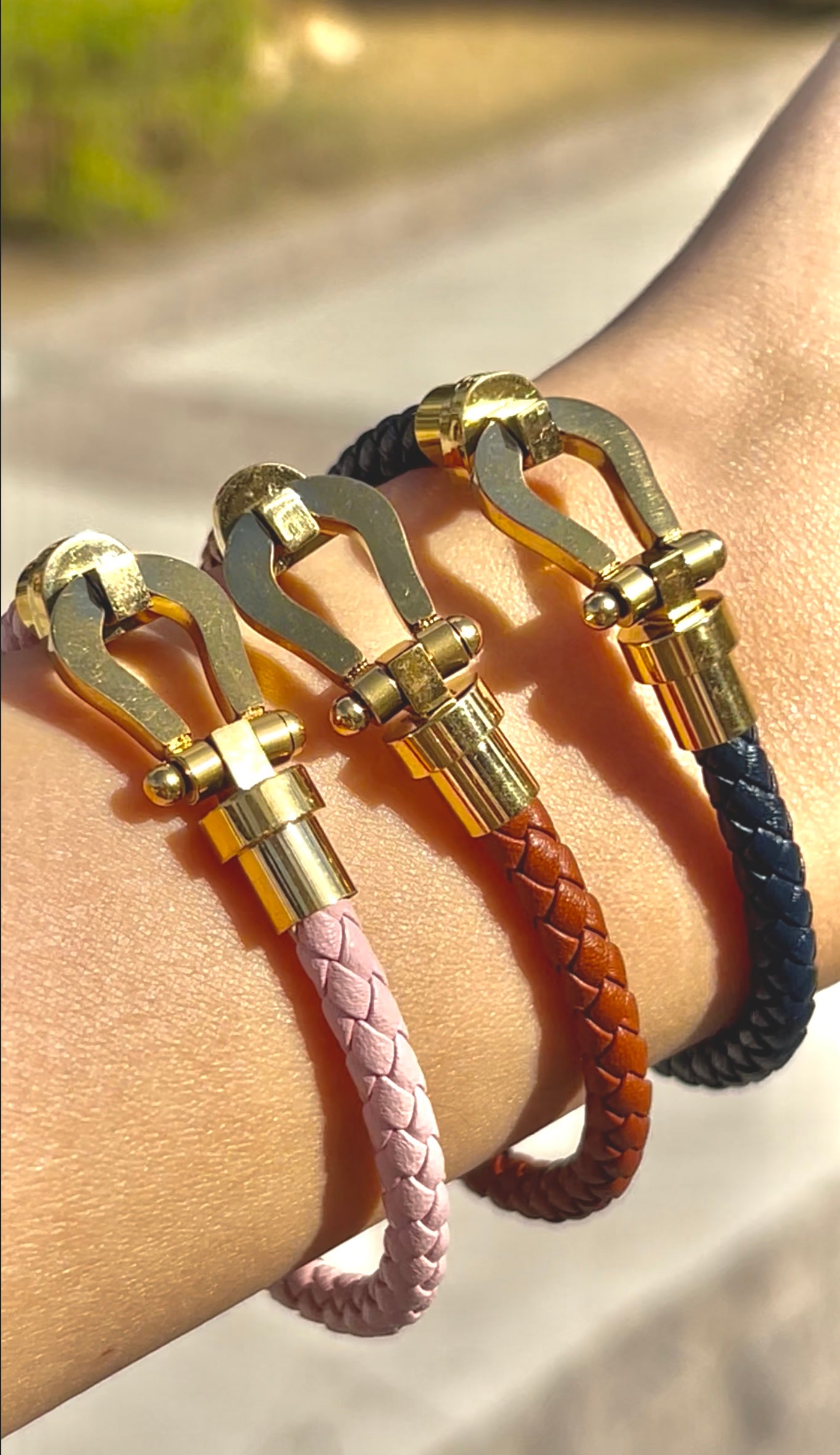 🤎💙🩷Hook Leather Bracelet 🩷💙🤎
