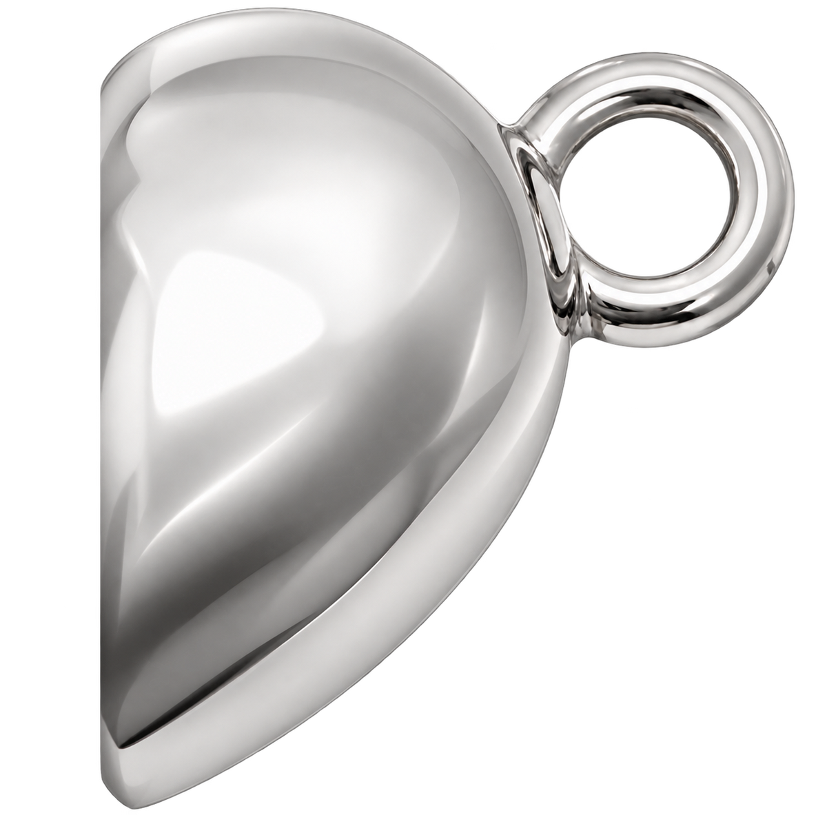Silver Magnetic Half Heart Right