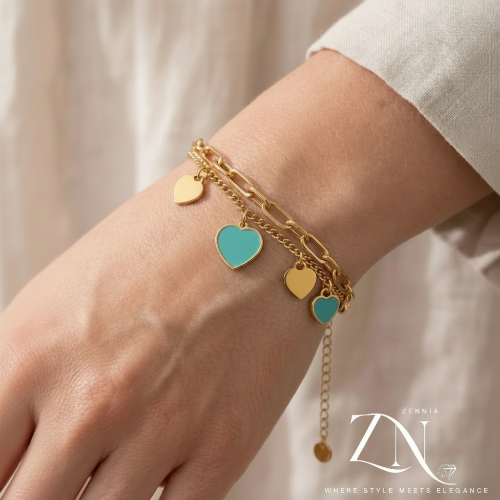 Azure Love Charm Bracelet