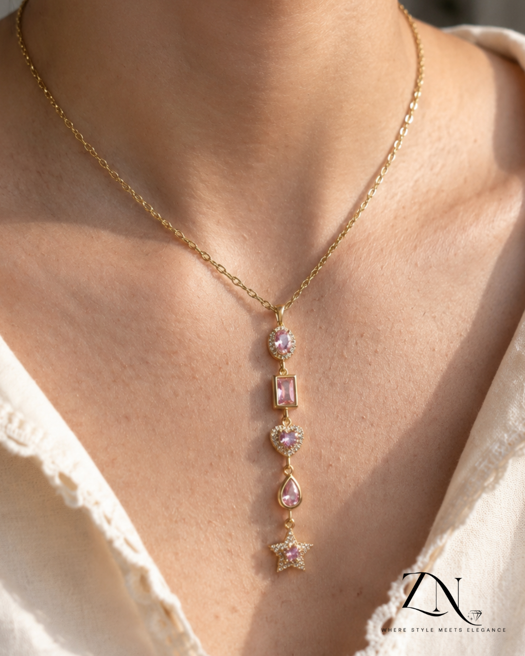 Crimson Vine Drop Necklace