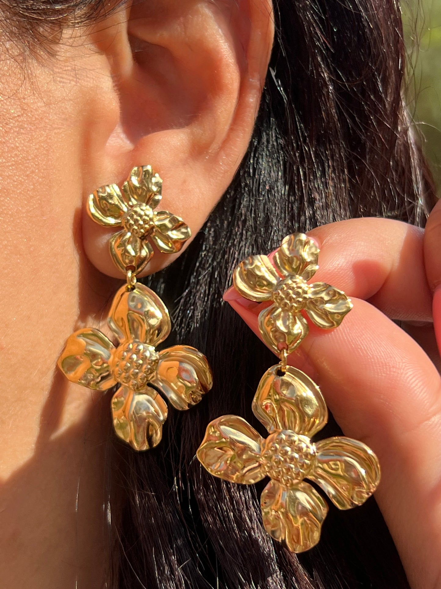 Bold Floral Statement Earrings