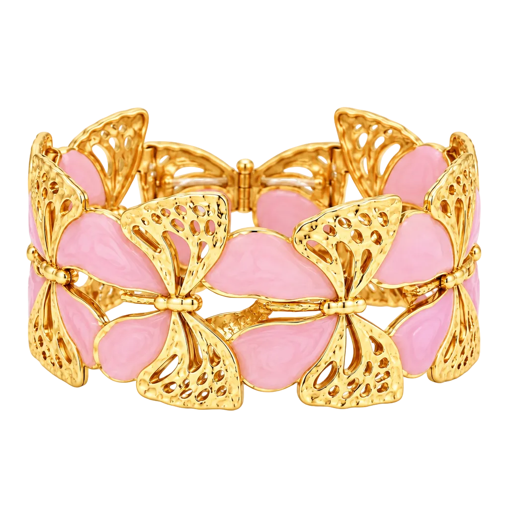 Papillon Pink Butterfly Cuff