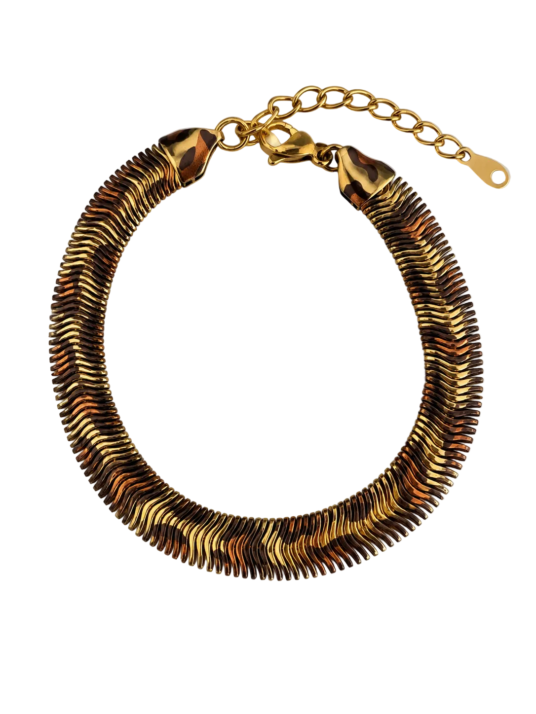 Savanna Leopard Snake Chain Bracelet