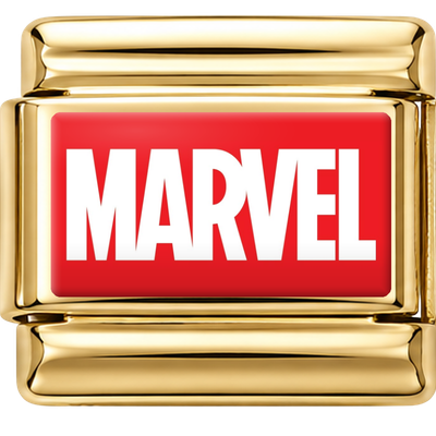 Gold Marvel Logo Charm