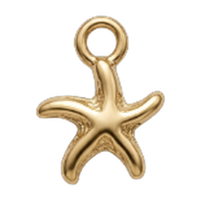 Small Golden Starfish Charm