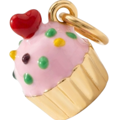 Heart Cupcake Charm