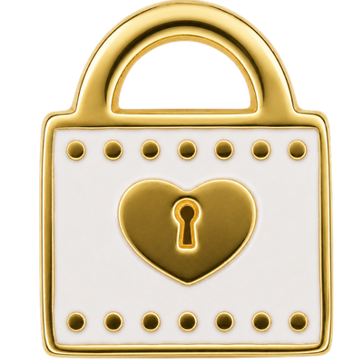 Heart Lock White Gold