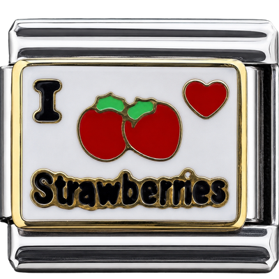 I Love Strawberries Enamel