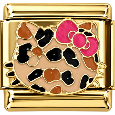 Leopard Hello Kitty Bow Charm