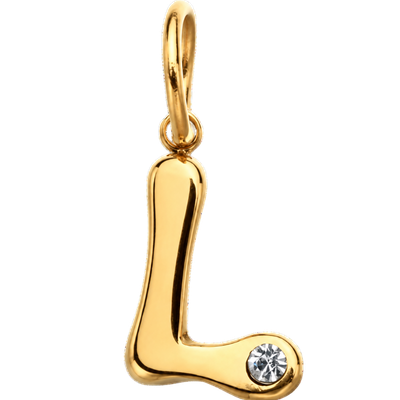 Letter L Gold Crystal