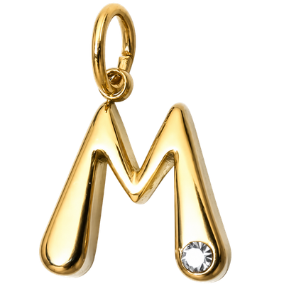 Letter M Gold Crystal
