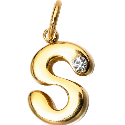 Letter S Gold Crystal