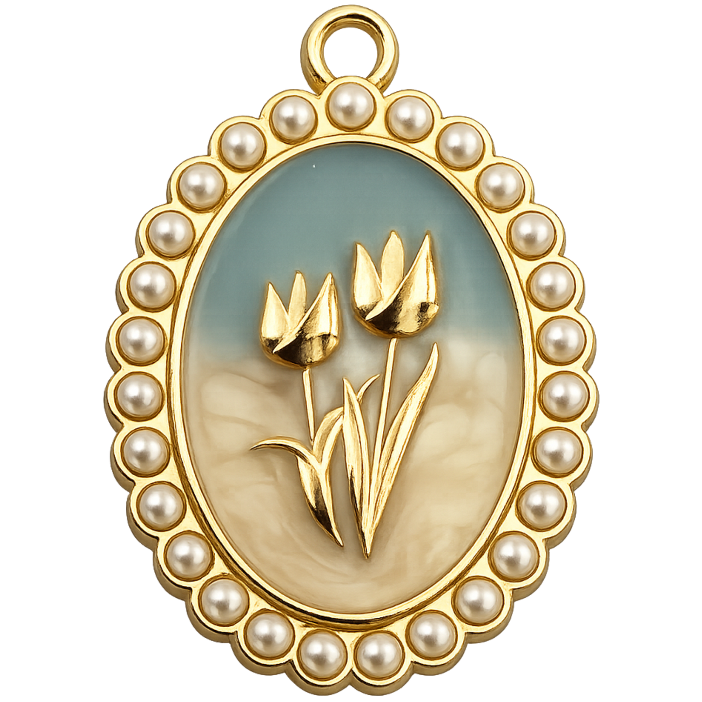 Pearl Cameo Charm