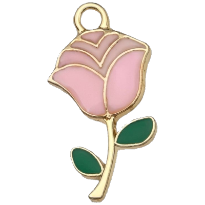 Pink Rose Charm