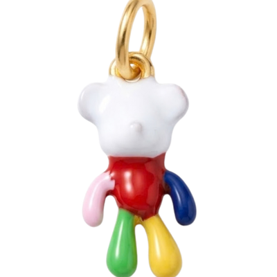 Rainbow Teddy Bear Charm