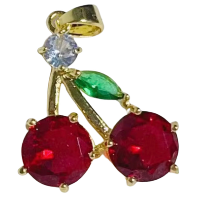 Red Cherry Trio Charm