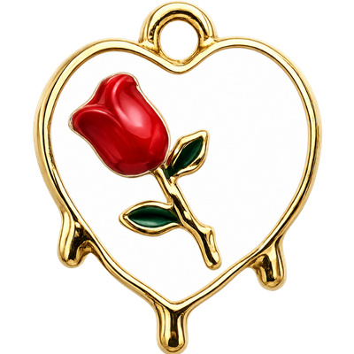 Rose in Heart Gold