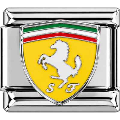 Silver Ferrari Shield Charm