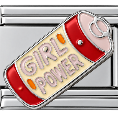 Silver Girlpower Can Charm