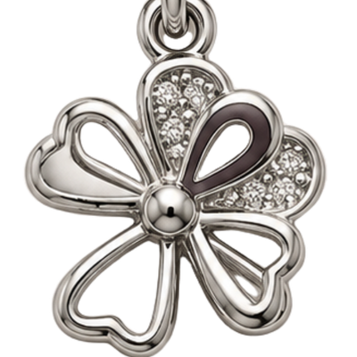 Silver Heart Flower Crystal