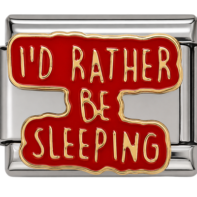 Silver I'd Rather Be Sleeping Charm