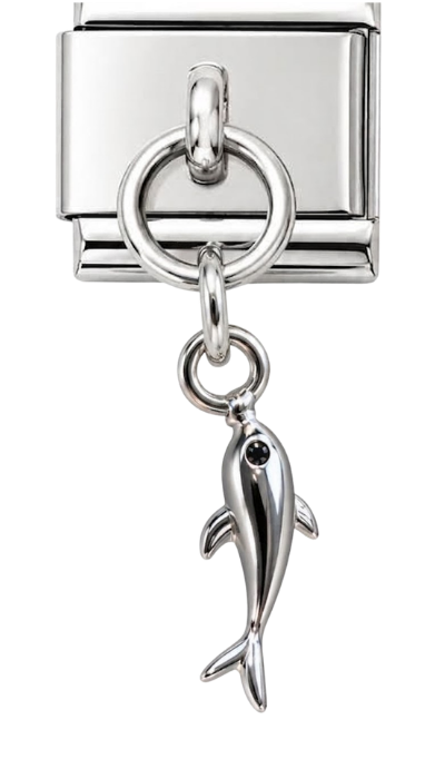 Silver Shark Hanging Charm