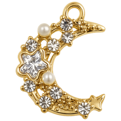 Sparkly Crescent Charm