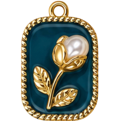 Teal Pearl Rose