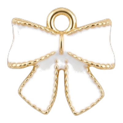 White Ribbon Charm