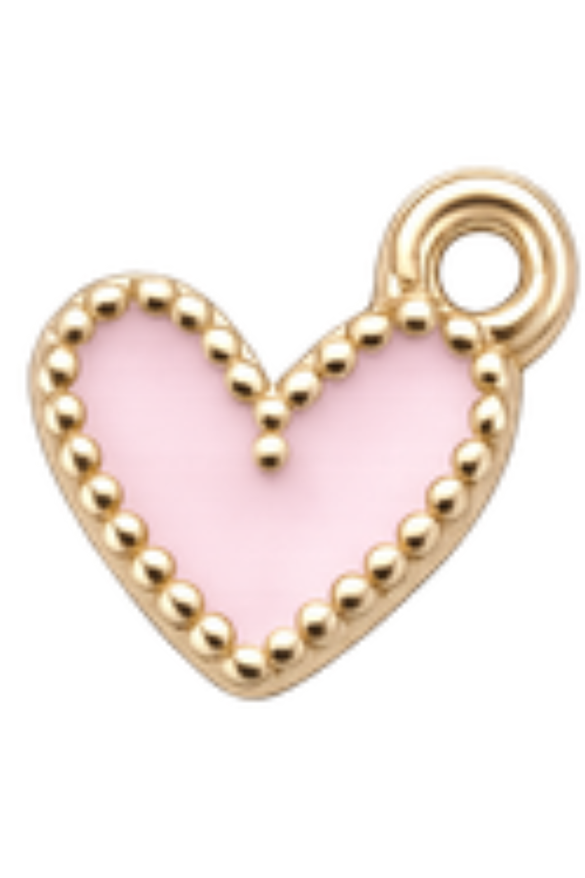 Babypink Golden Frame Heart Charm