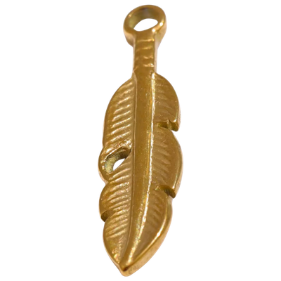 Golden Feather Charm