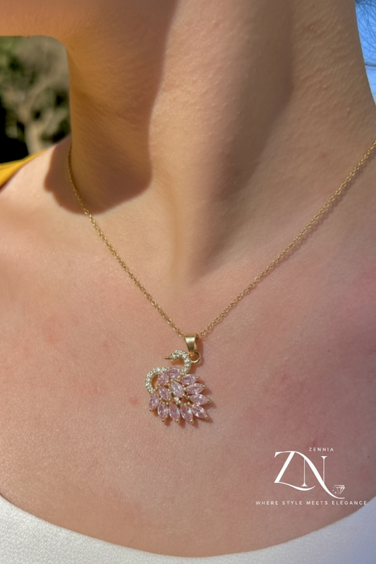 Blush Swan Necklace