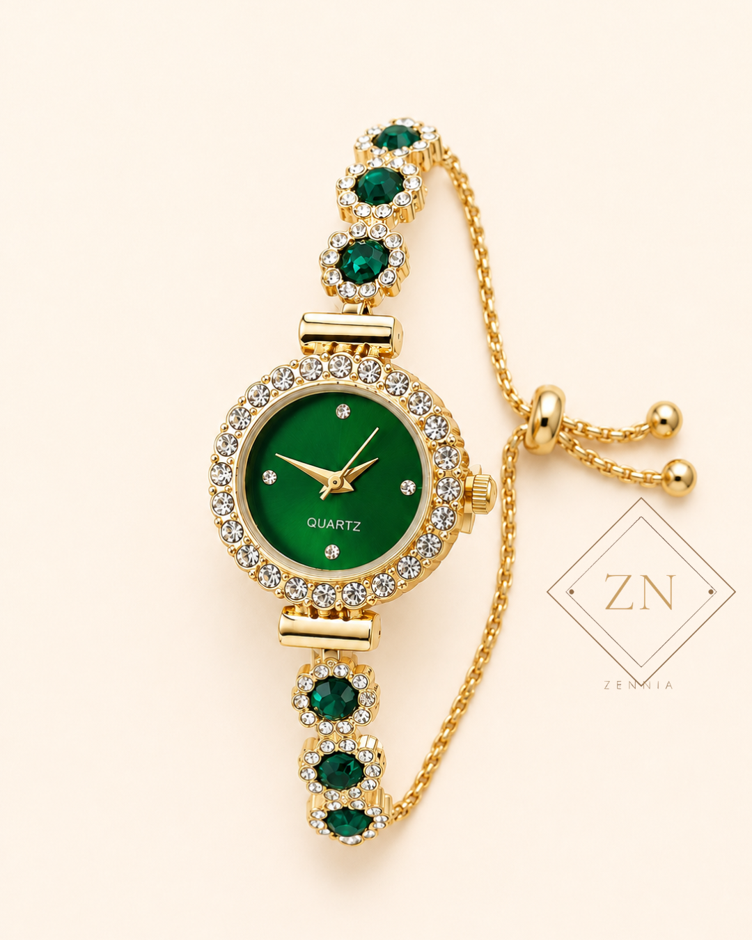 Emerald Empress Bracelet Watch