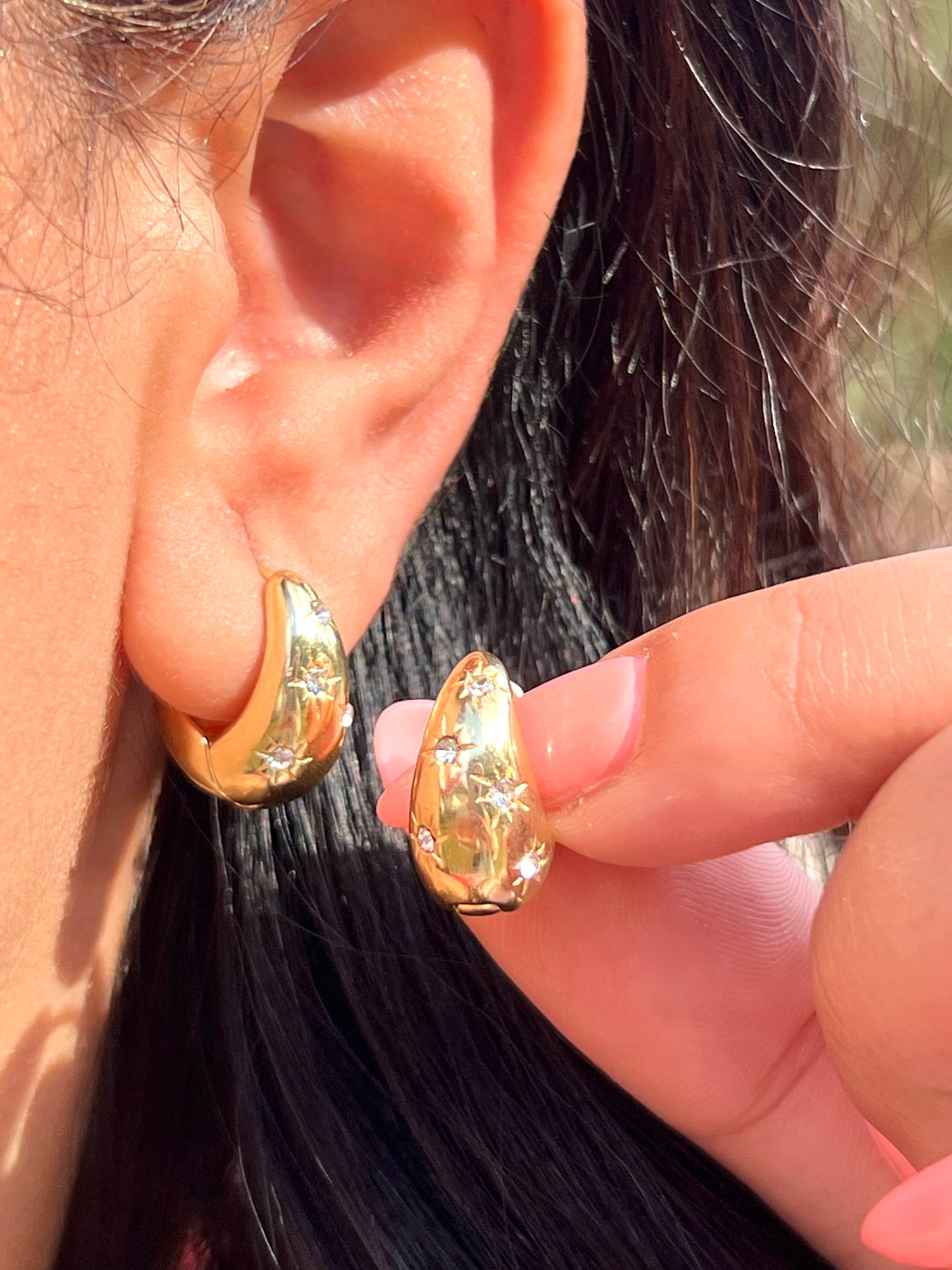 ✨ Starlight Gold Huggie Earrings ✨