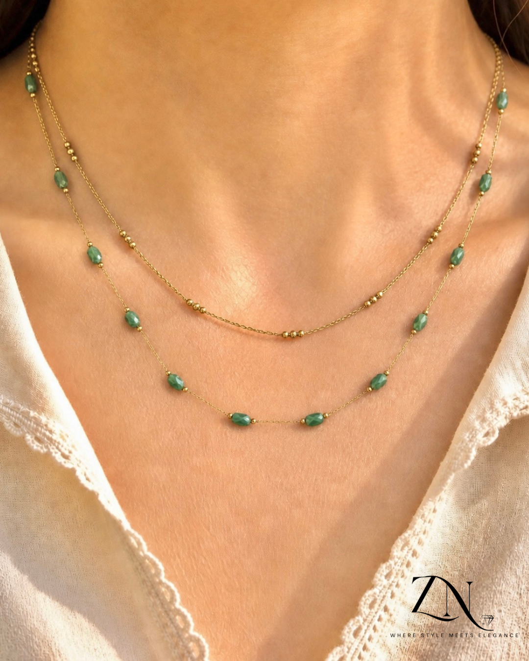 Emerald Whisper Necklace