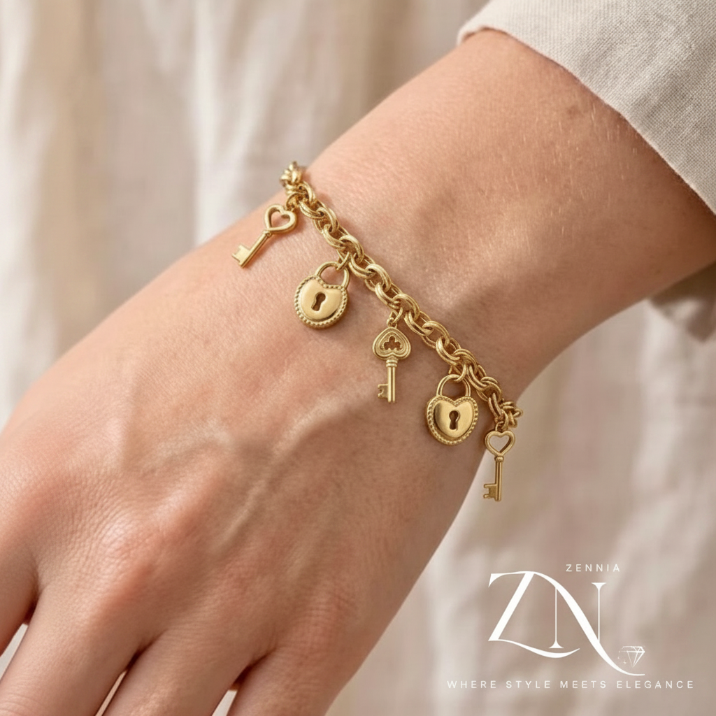 Key to My Heart Charm Bracelet