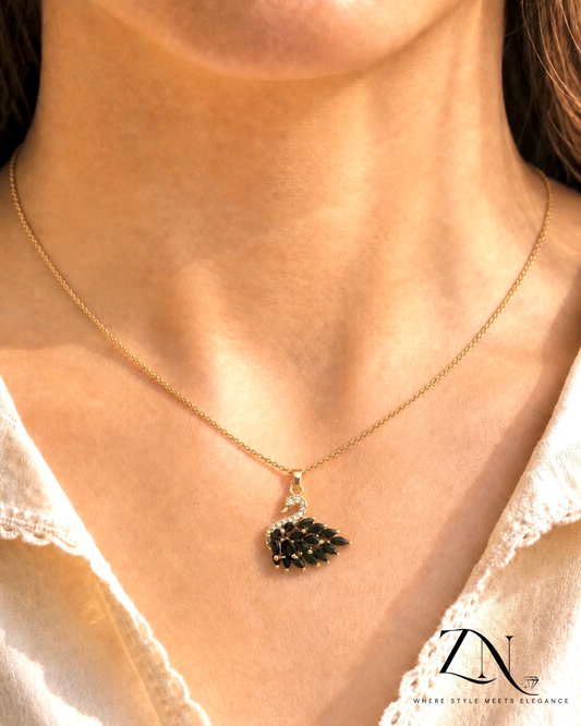Midnight Swan Necklace