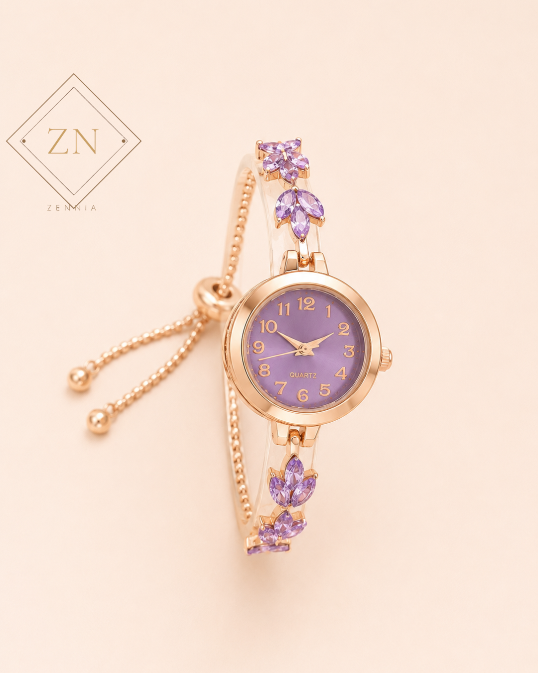 Lavender Royalty Crystal Watch
