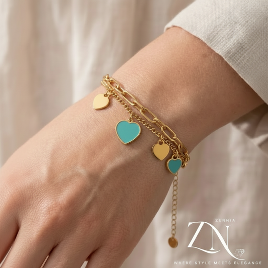 Azure Love Charm Bracelet