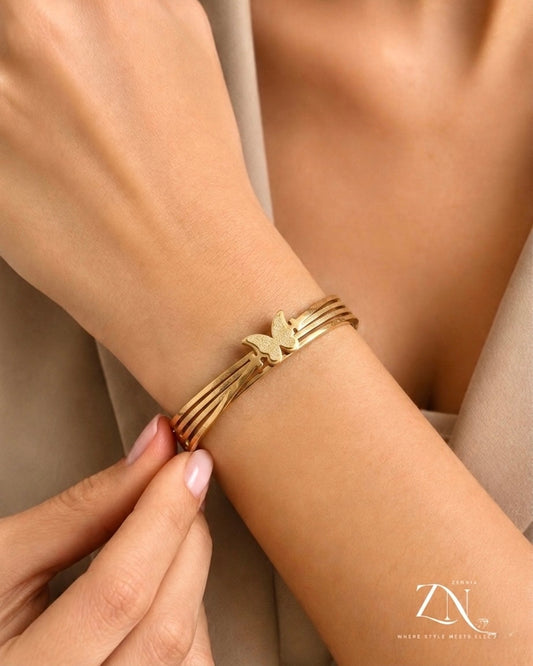 Elegant Butterfly Bangle