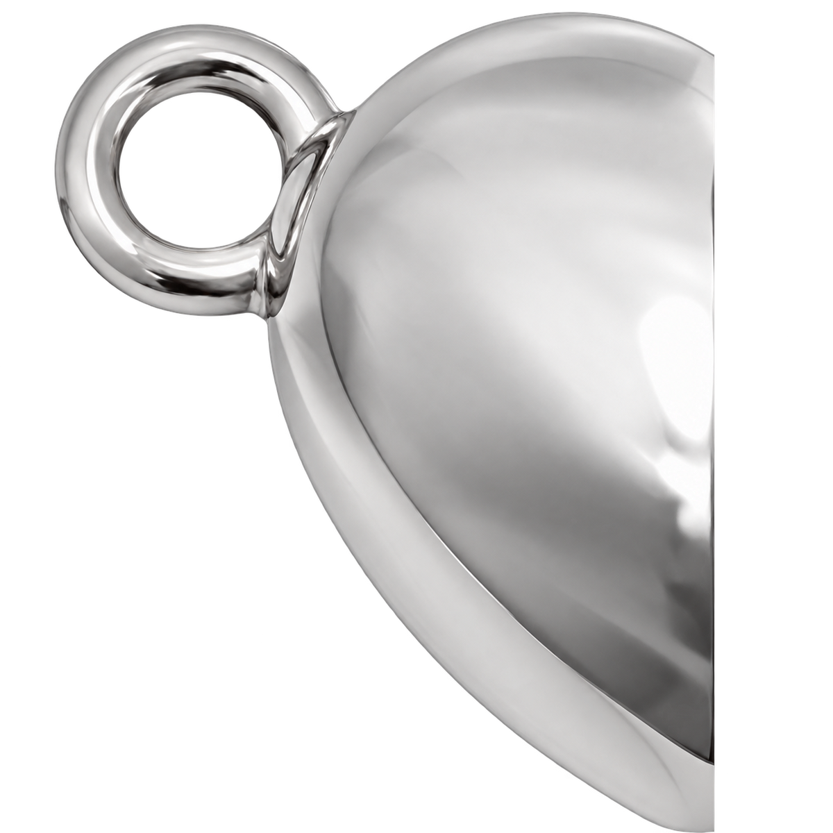Silver Half Heart Left