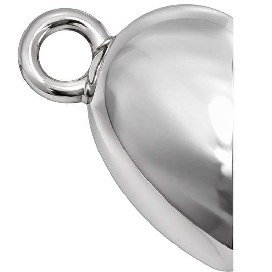 Silver Half Heart Left