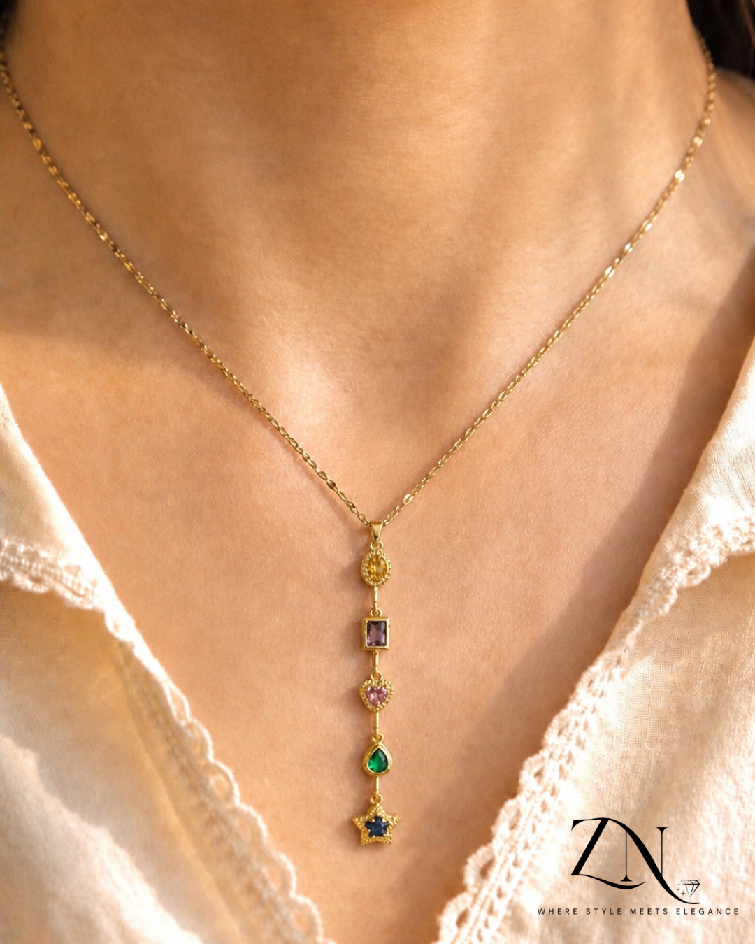 Charm Cascade Necklace