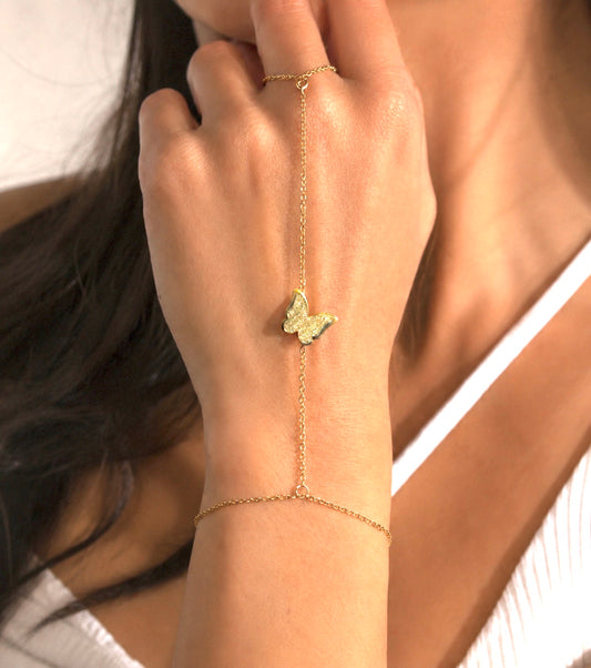 Aurelia Butterfly Hand Chain