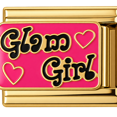 Gold Glam Girl Charm