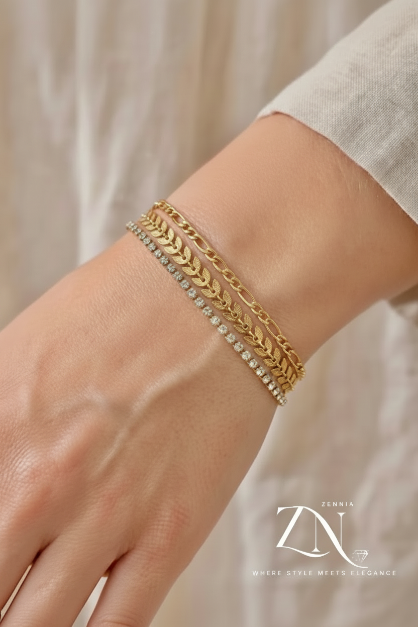 Golden Whisper Stack Bracelet