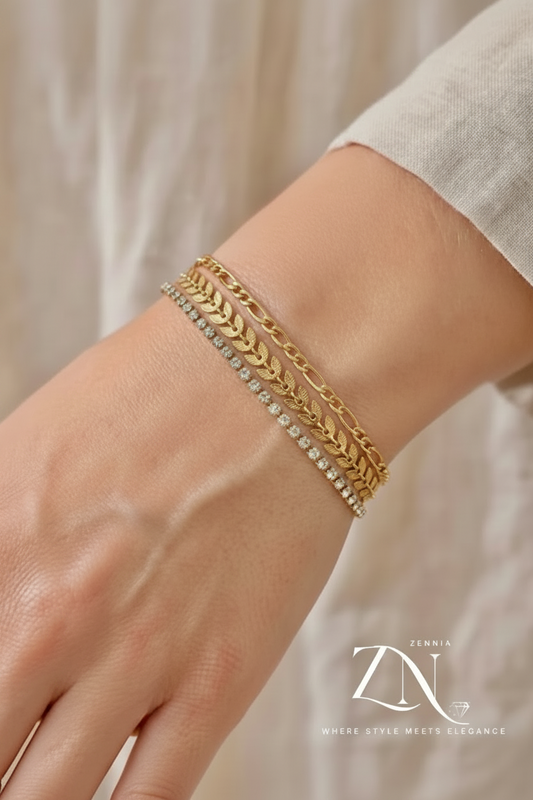 Golden Whisper Stack Bracelet
