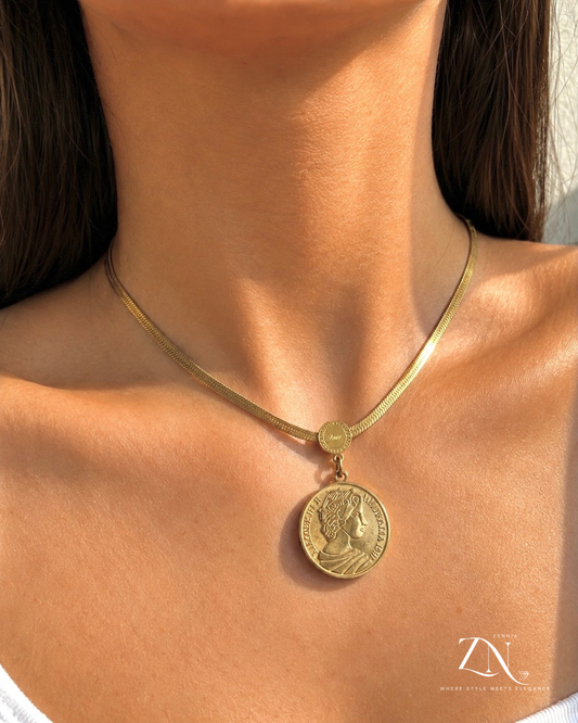 Vintage Coin Pendant Necklace