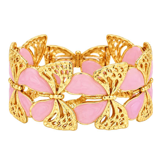Papillon Pink Butterfly Cuff